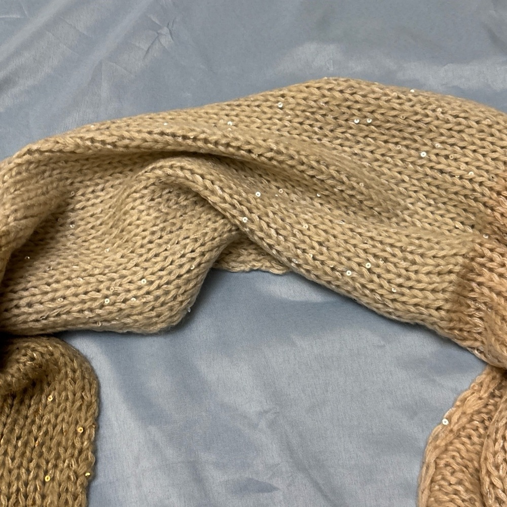 Infinity Scarf Mango Three Block Colors Sequins N… - image 6